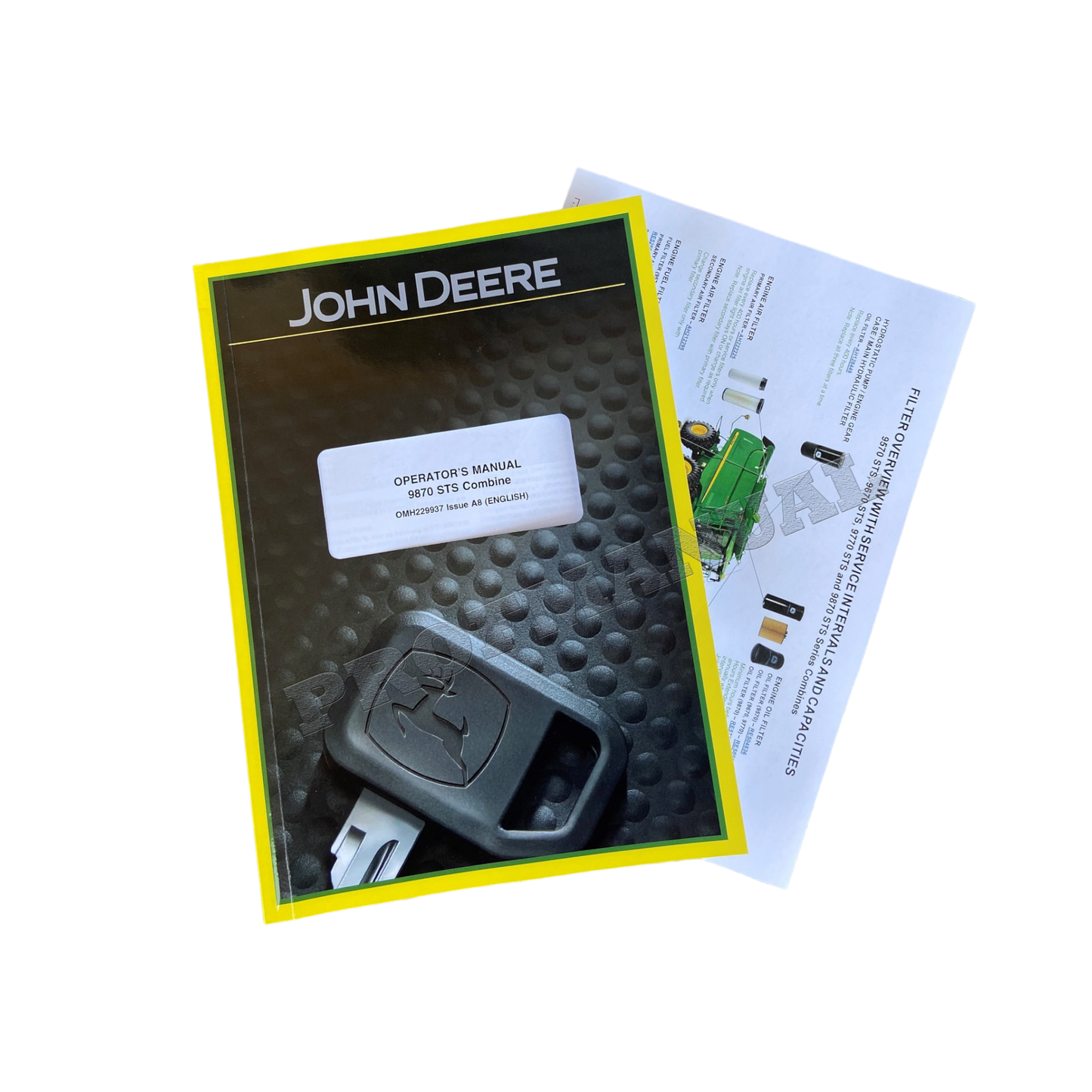 JOHN DEERE 9870 STS COMBINE OPERATORS MANUAL + !BONUS!