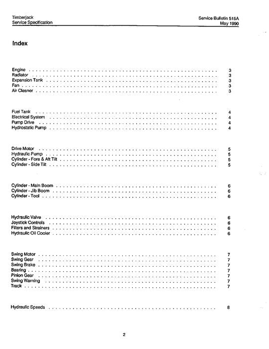 JOHN DEERE 2515 2518 2520 T25 TRACKED FELLER BUNCHER SERVICE MANUAL