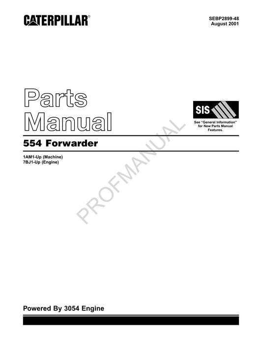 Caterpillar Cat 554 Forwarder Parts Catalog Manual