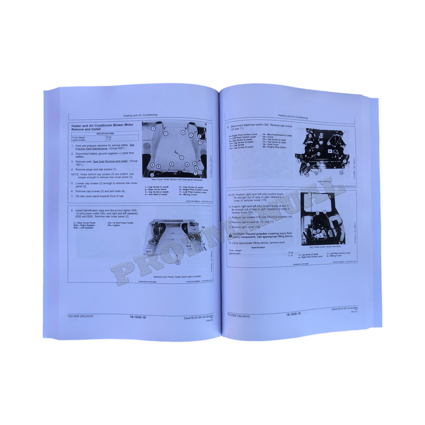 HITACHI ZAXIS 75US-5N EXCAVATOR REPAIR SERVICE MANUAL