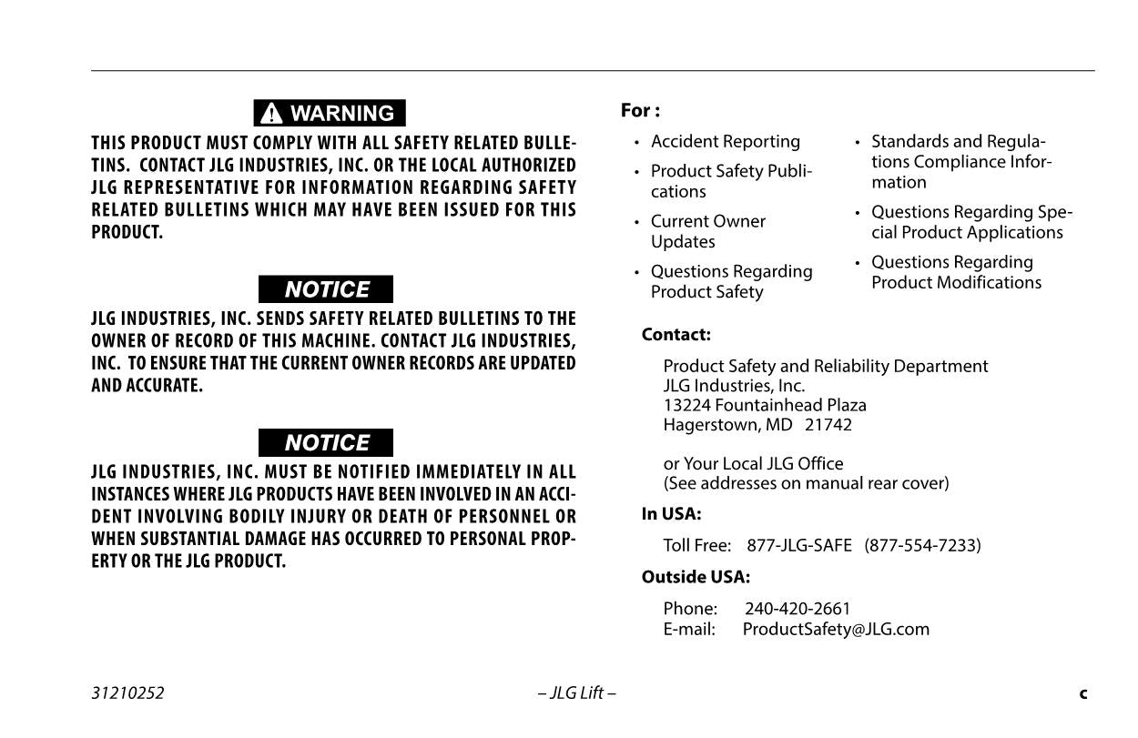 TOUCAN Duo Vertical Lift Maintenance Operation Operators Manual