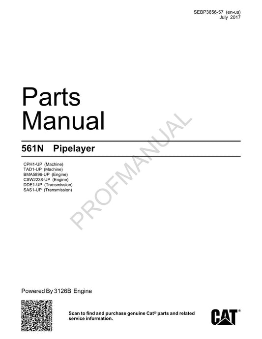 Ersatzteilkatalog für den Caterpillar 561N Pipelayer