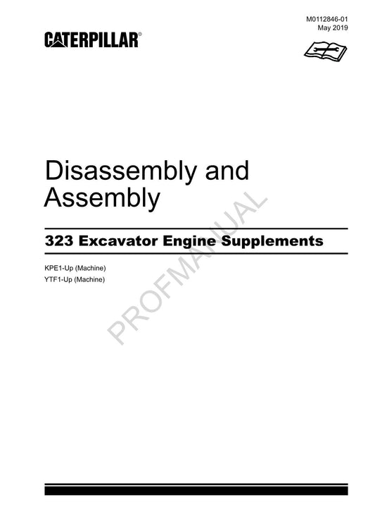 Caterpillar Cat 323 Excavator Engine Supplements Disassembly Assembly Manual