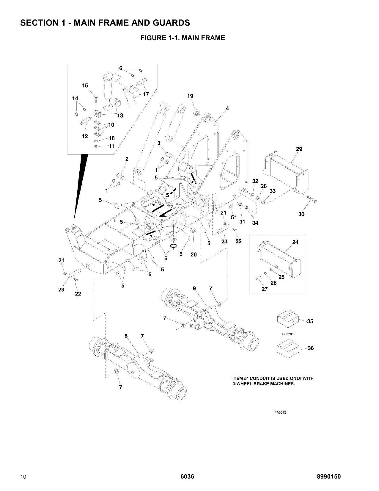 SKYTRAK 6036 Telehandler Parts Catalog Manual Prior to 14833