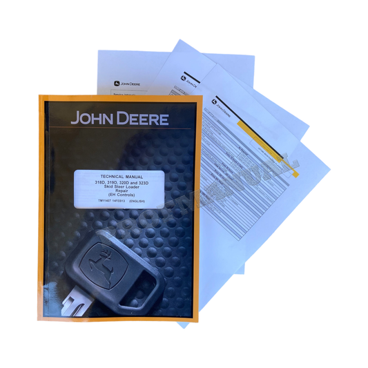 JOHN DEERE 318D 319D 329D 320D 323D SKID LOADER REPAIR SERVICE MANUAL BONUS