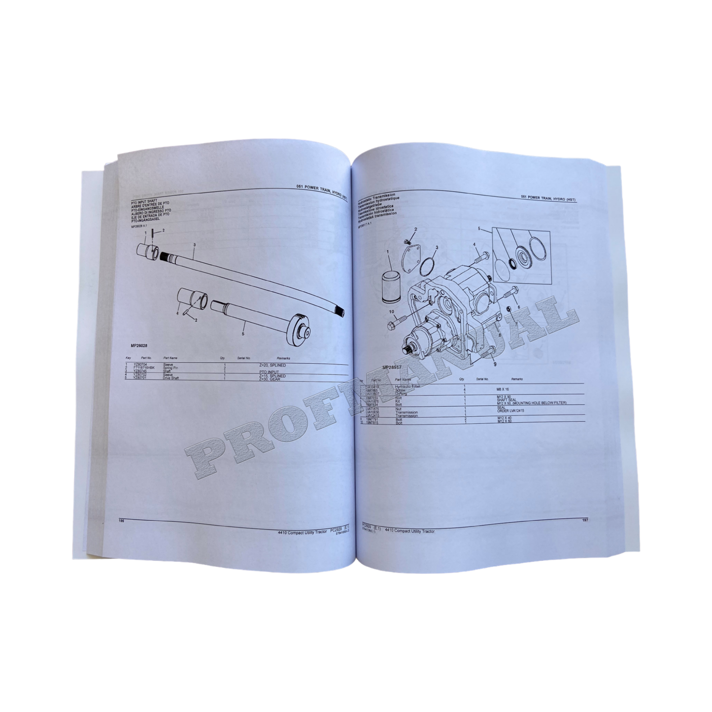 JOHN DEERE 4410 TRACTOR PARTS CATALOG MANUAL + !BONUS!