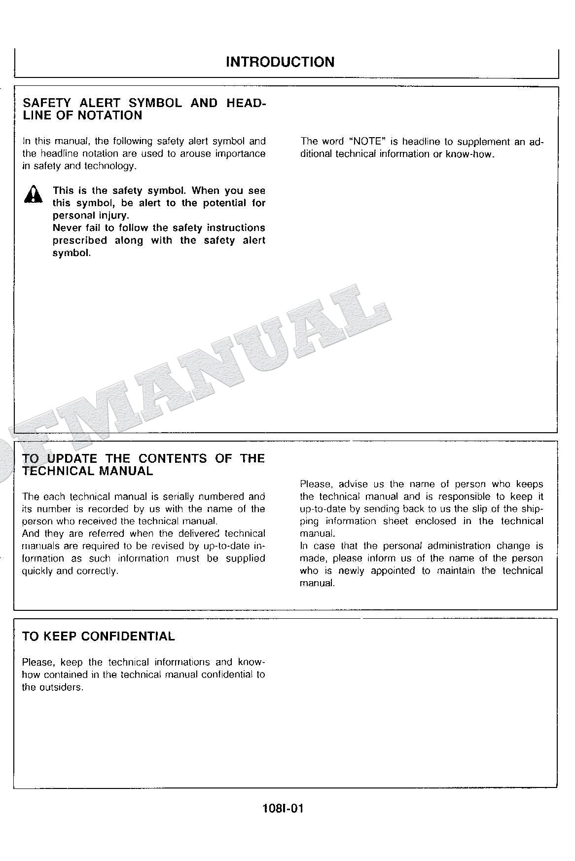 HITACHI EX220-2 Hudraulic Excavator Service Manual