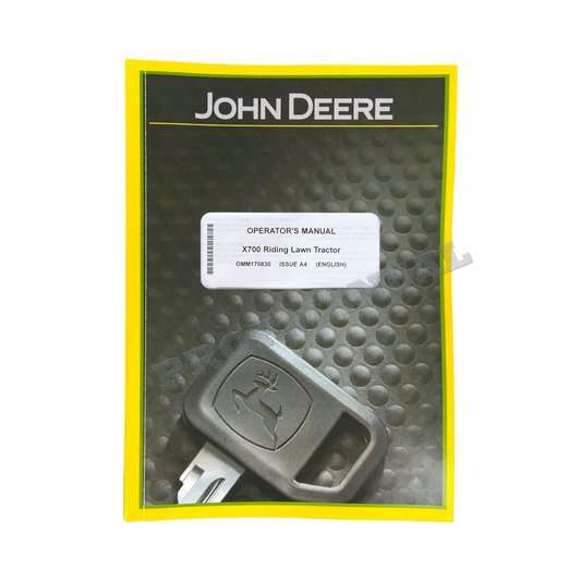 MANUEL D'UTILISATION DU TRACTEUR JOHN DEERE X750 X754 X758 SER 020001 - 030000