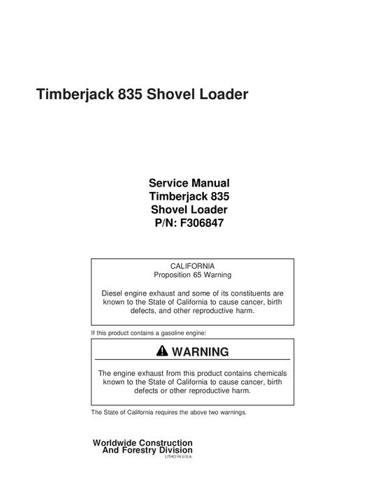 JOHN DEERE 835 KNUCKLEBOOM LOADER SERVICE REPAIR MANUAL