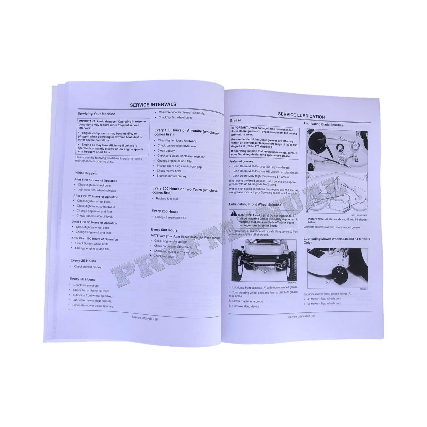 JOHN DEERE GT235 GT245 TRACTOR OPERATORS MANUAL SN 110001 and Up