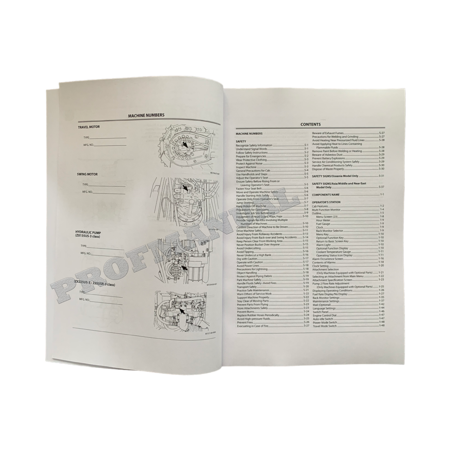 HITACHI ZAXIS ZX 135US-3 225US-3 225USR-3 EXCAVATOR OPERATORS MANUAL