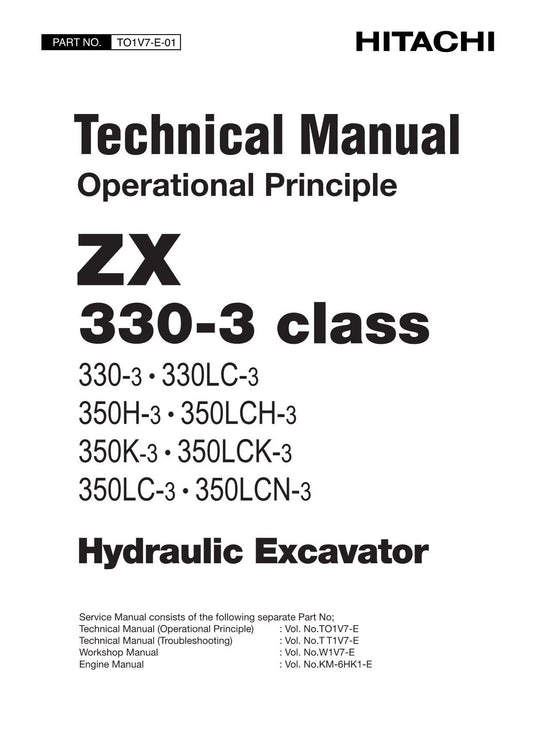 Hitachi ZX350H-3 ZX350LCH-3 ZX350K-3 Excavator Operational Service manual