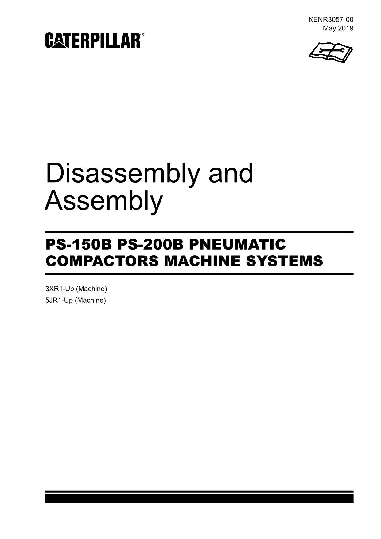 Caterpillar Cat PS-150B Compactor Disassembly Assembly Service Manual