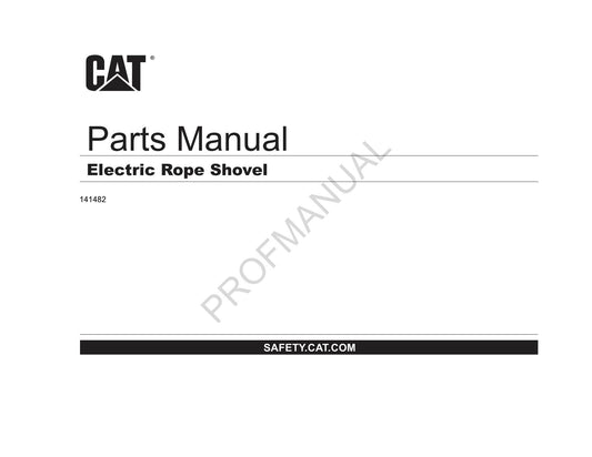 Caterpillar Cat 7495 Electric Rope Shovel Parts Catalog Manual ser ER601482