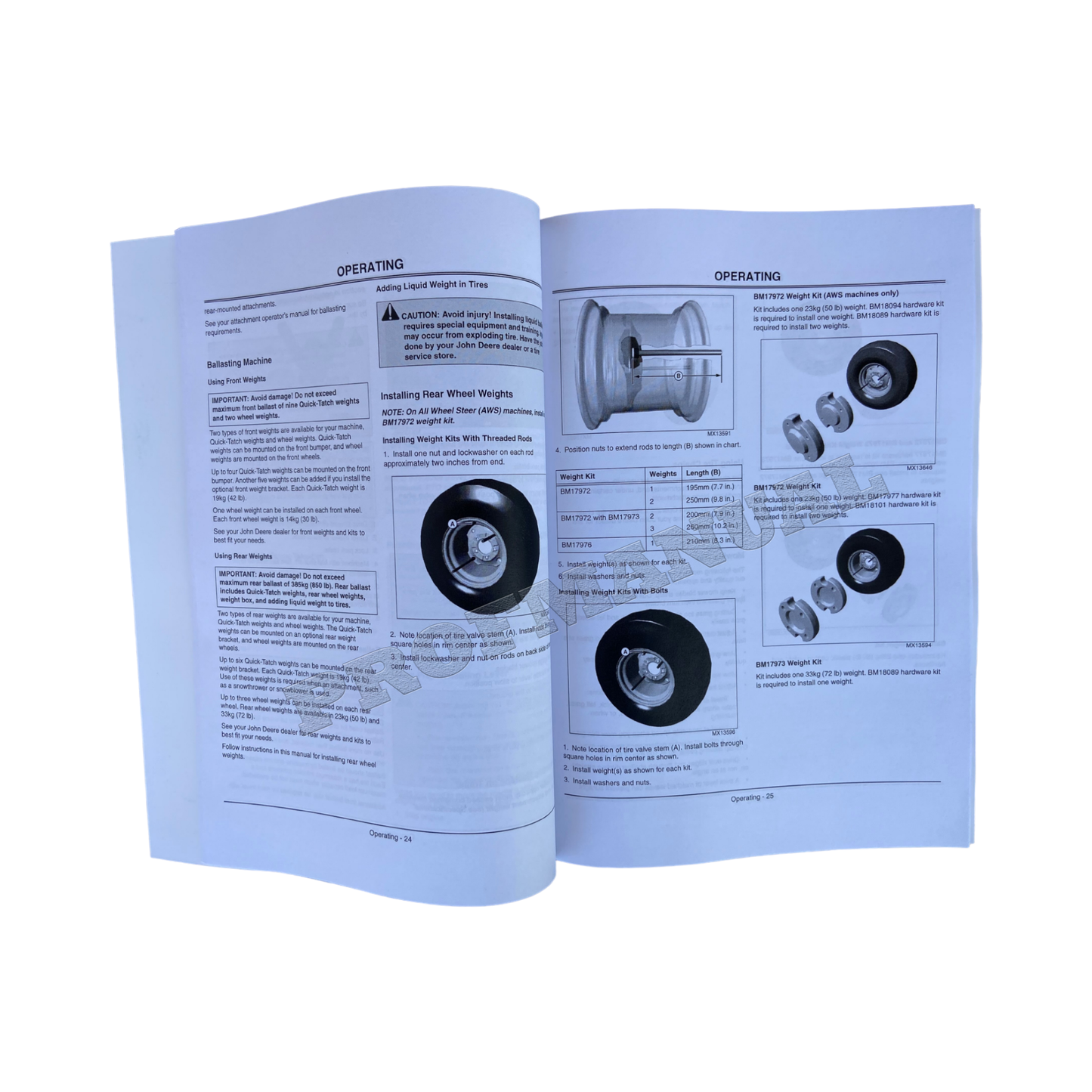 JOHN DEERE X475 X485 X465 TRAKTOR-BETRIEBSHANDBUCH