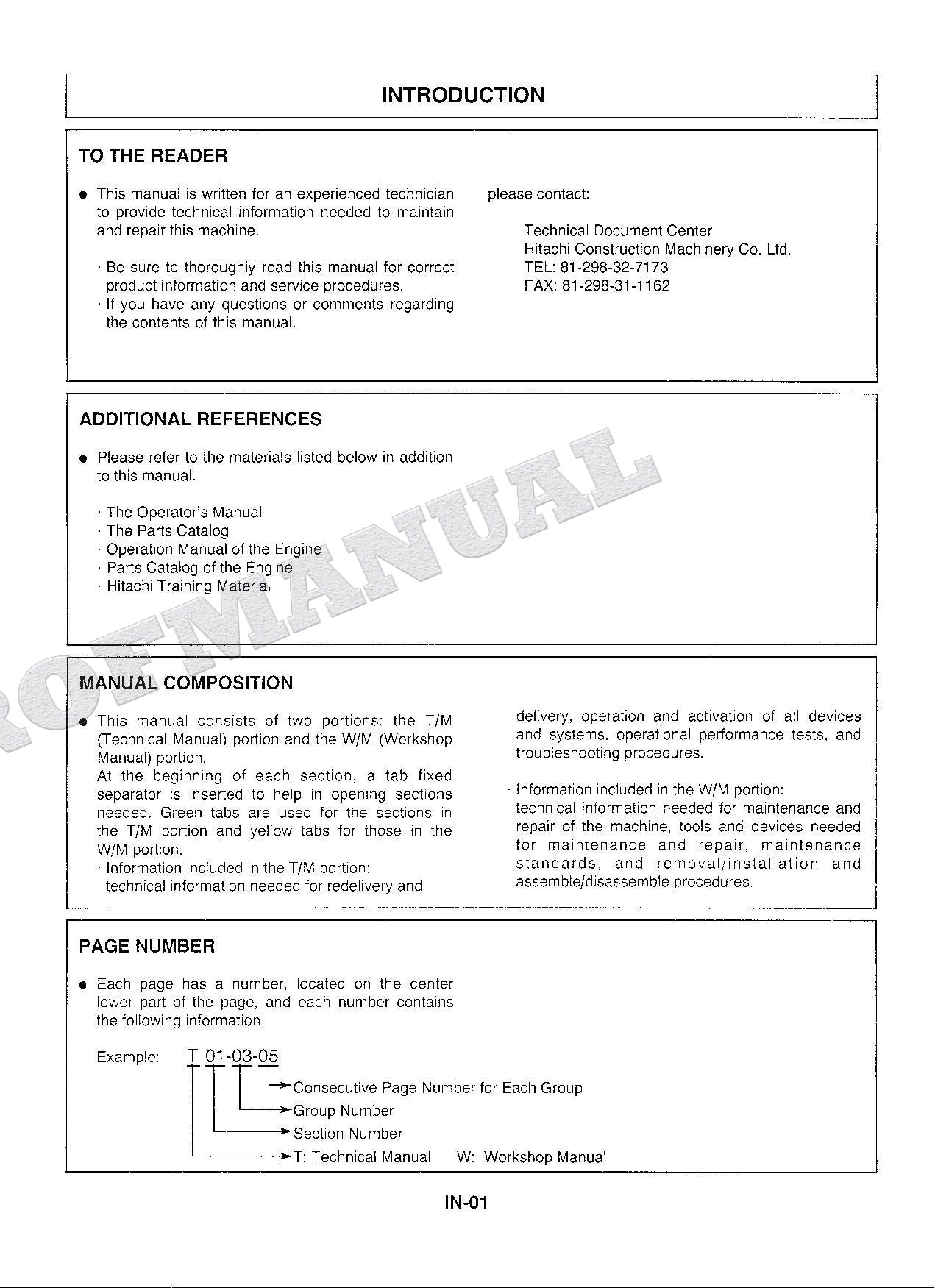 HITACHI EX300-3 Hudraulic Excavator Service manual with Big Schematics