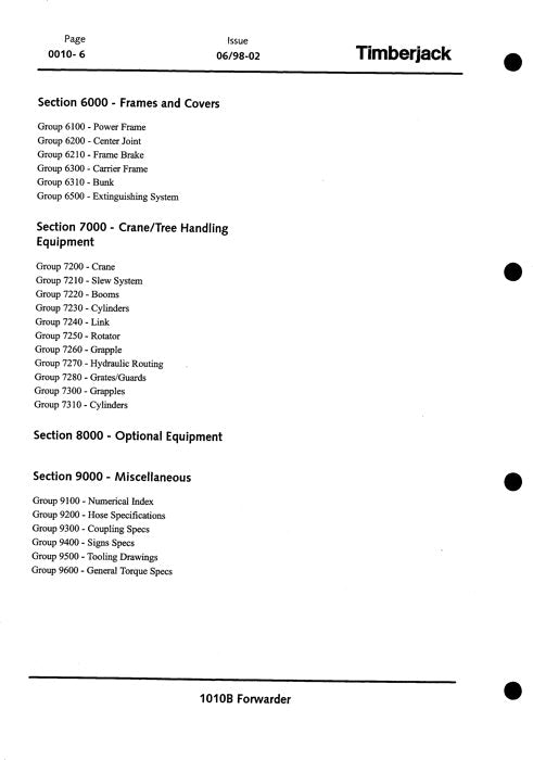 JOHN DEERE 1010B FORWARDER SERVICE-REPARATURHANDBUCH F055172