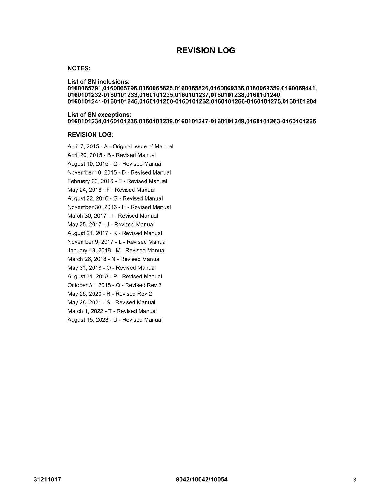 SKYTRAK 10042 10054 8042 Telehandler Parts Catalog Manual 31211017