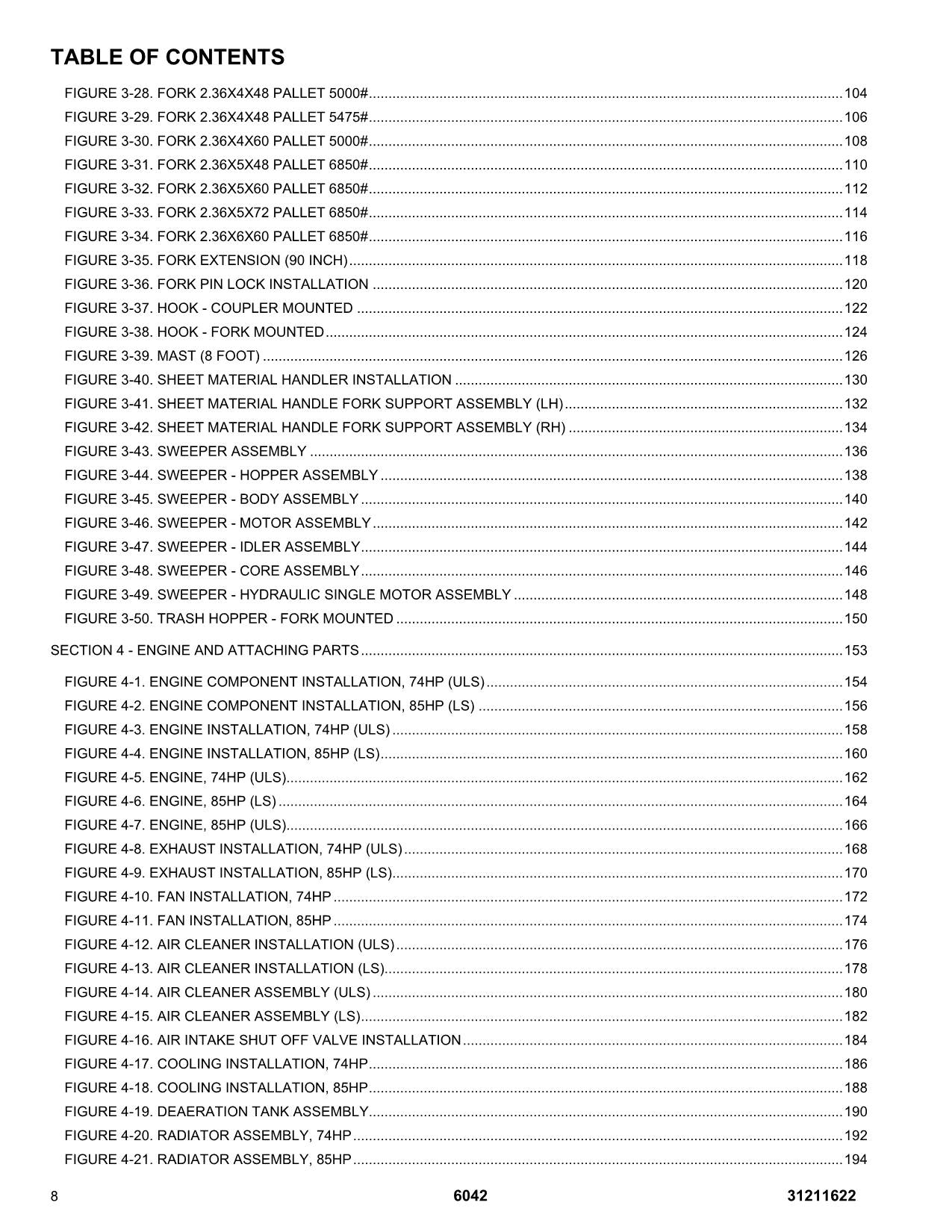 SKYTRAK 6042 Telehandler Parts Catalog Manual 31211622