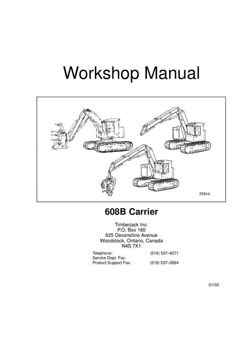 JOHN DEERE 608B TRACKED FELLER BUNCHER SERVICE MANUAL s-n 10BA1000-987327-997472