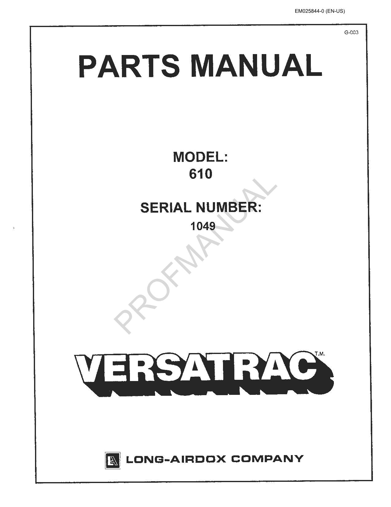 Manuel du catalogue des pièces détachées pour la machine souterraine Caterpillar Cat 610