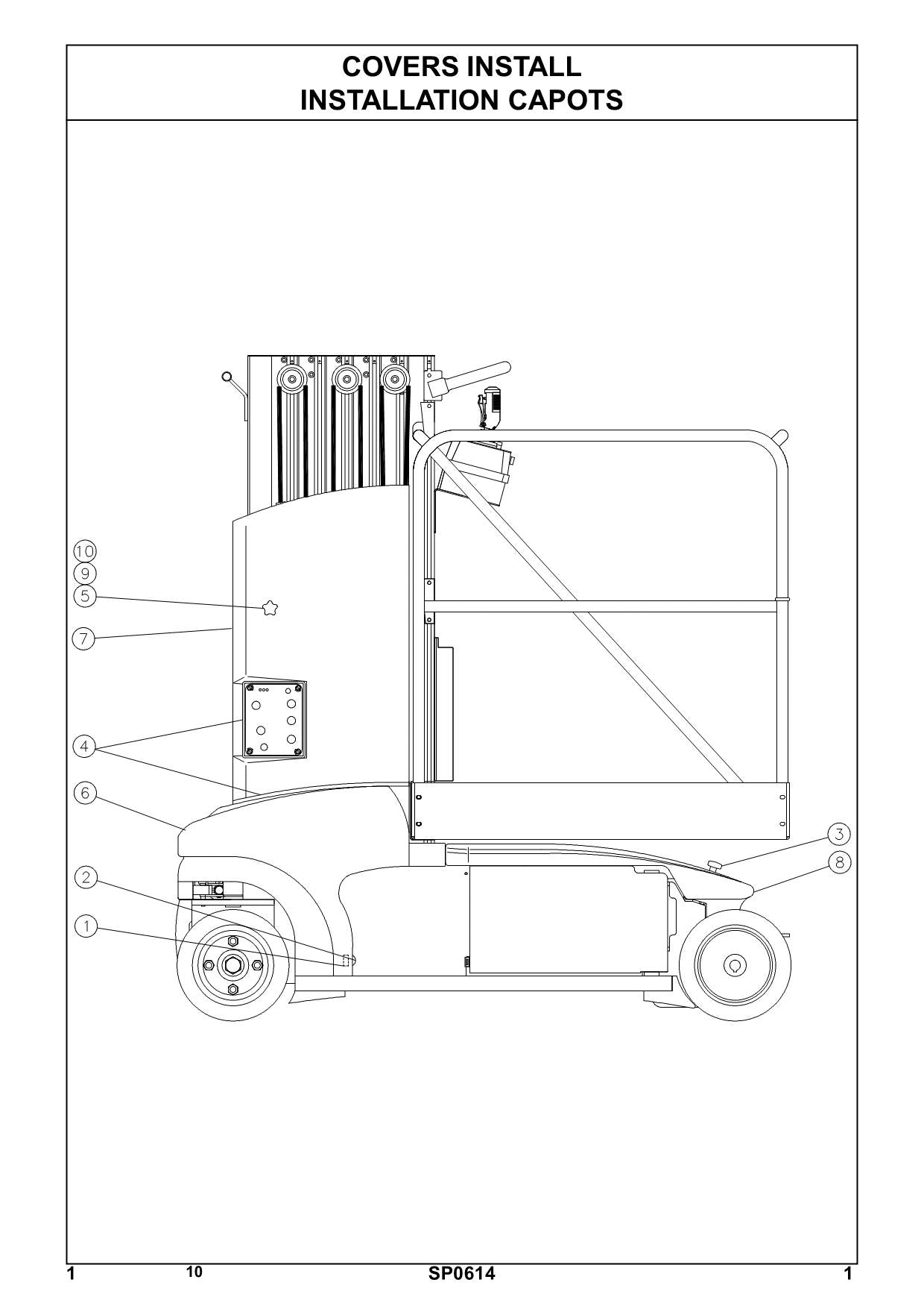 TOUCAN Junior 6A V1331E Vertical Lift Parts Catalog Manual Multi language