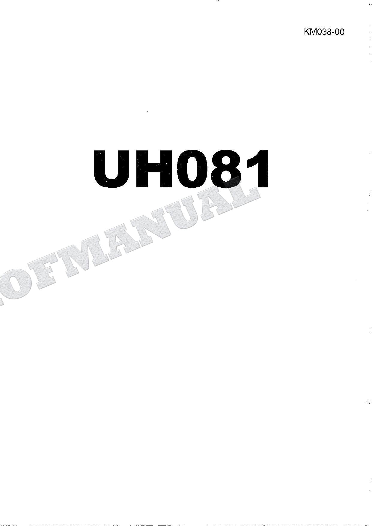 HITACHI UH081 Excavator Repair Service manual