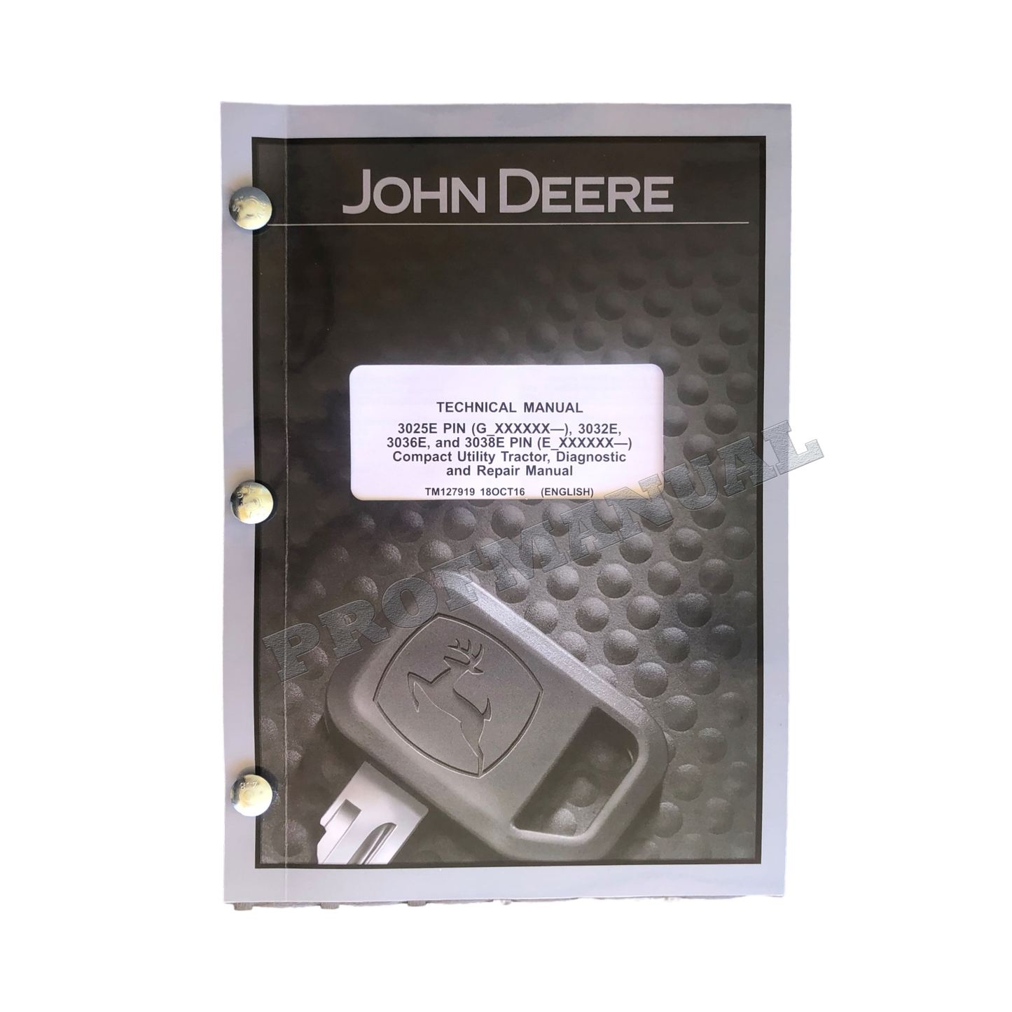 JOHN DEERE 3025E  3032E  3036E  3038E TRACTOR SERVICE MANUAL #2