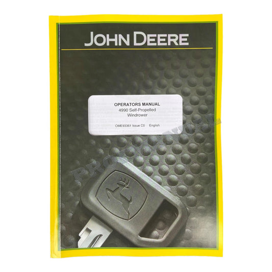 JOHN DEERE 4990 WINDROWER OPERATORS MANUAL #1