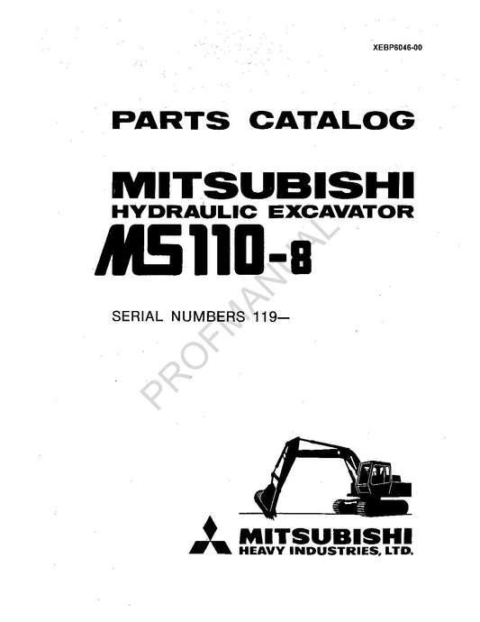 Caterpillar MS110 8 Mitsubishi Hydraulikbagger Teilekatalog Handbuch 119-Up