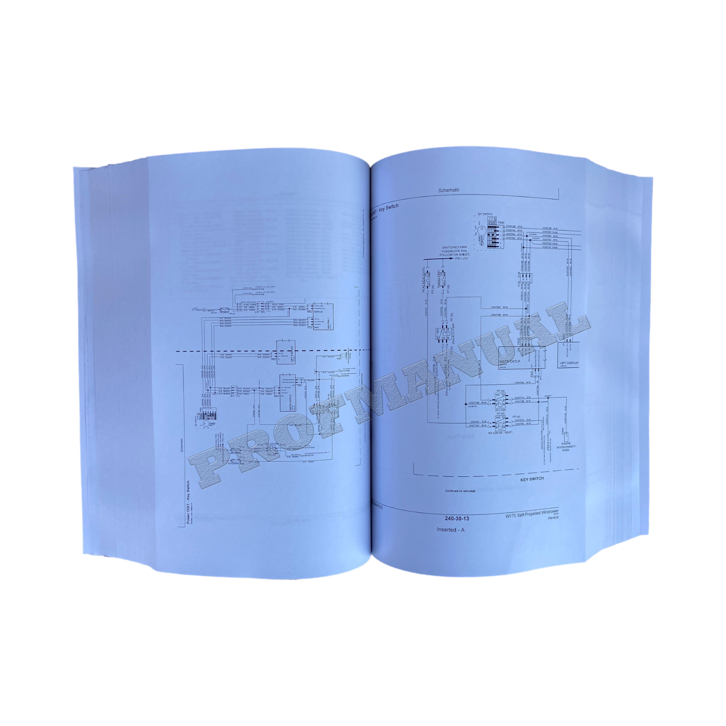 JOHN DEERE W170 WINDROWER SERVICEHANDBUCH