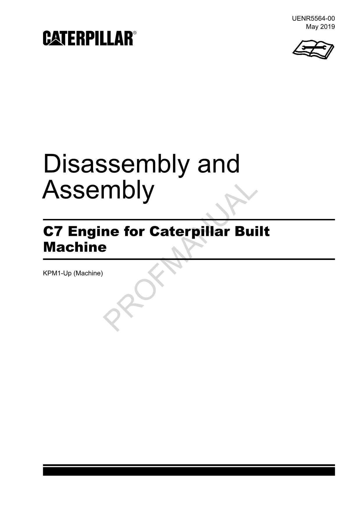 Caterpillar C7 Engine Disassembly Assembly Service Manual UENR5564