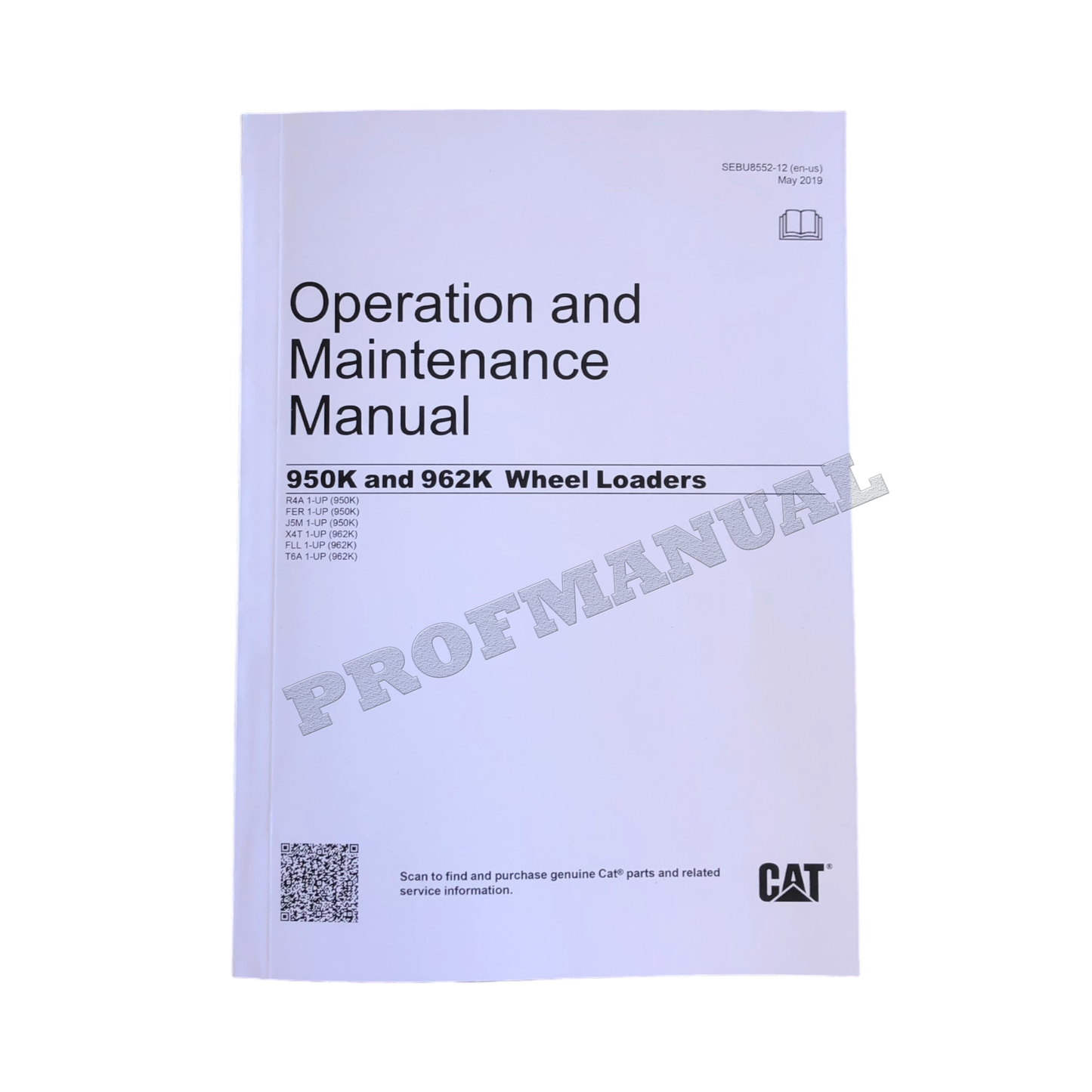 Caterpillar 950K 962K Wheel loader Operators Maintenance Manual