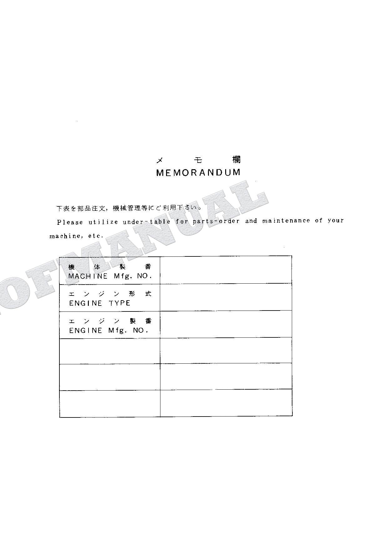 HITACHI EX75UR Excavator Parts Catalog Manual SN 05001-