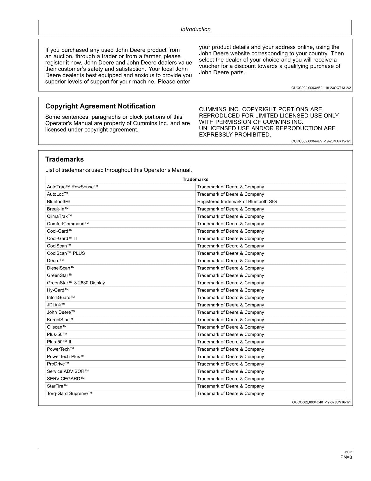 MANUEL D'UTILISATION DE LA MOISSONNEUSE JOHN DEERE 8500 8600 8700 8800 MY2016