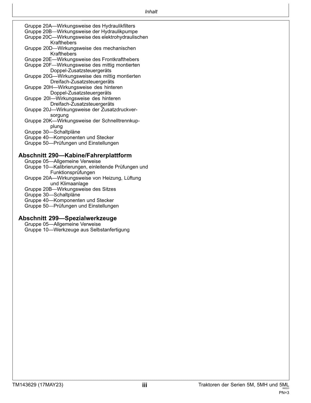 JOHN DEERE 5090M 5115M 5100MH TRAKTOR DIAGNOSE REPARATURHANDBUCH