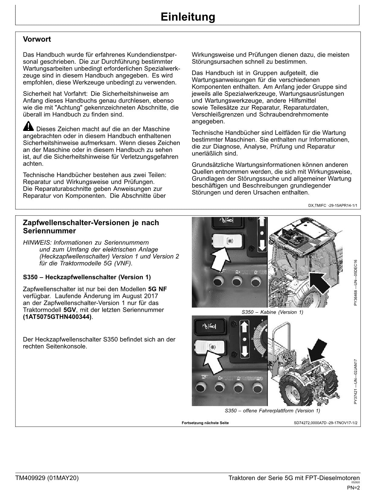 MANUEL DE RÉPARATION ET DE DIAGNOSTIC TRAKTOR JOHN DEERE 5105GN 5075GF 5090GF 5105GF