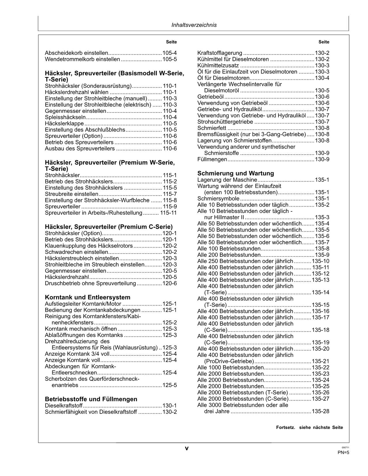 John Deere T550 T560 T660 T670 C670 Mähdrescher Betriebsanleitung 85500