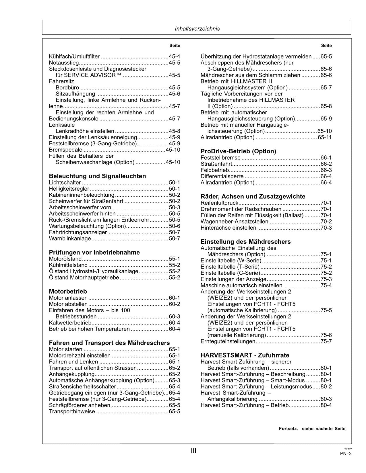 John Deere T550 T560 T660 T670 C670 Mähdrescher betriebsanleitung