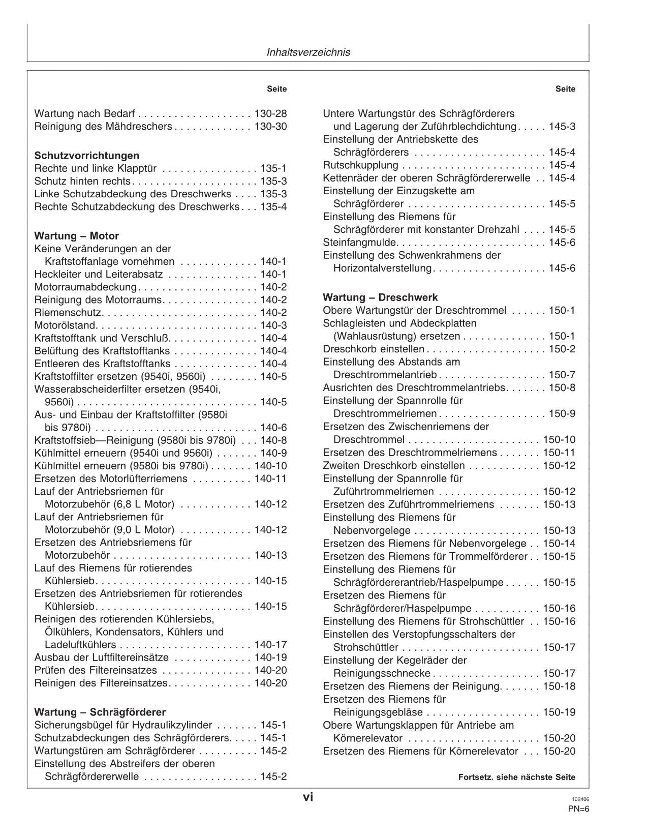 John Deere 9660I 9680I 9780I Mähdrescher Betriebsanleitung