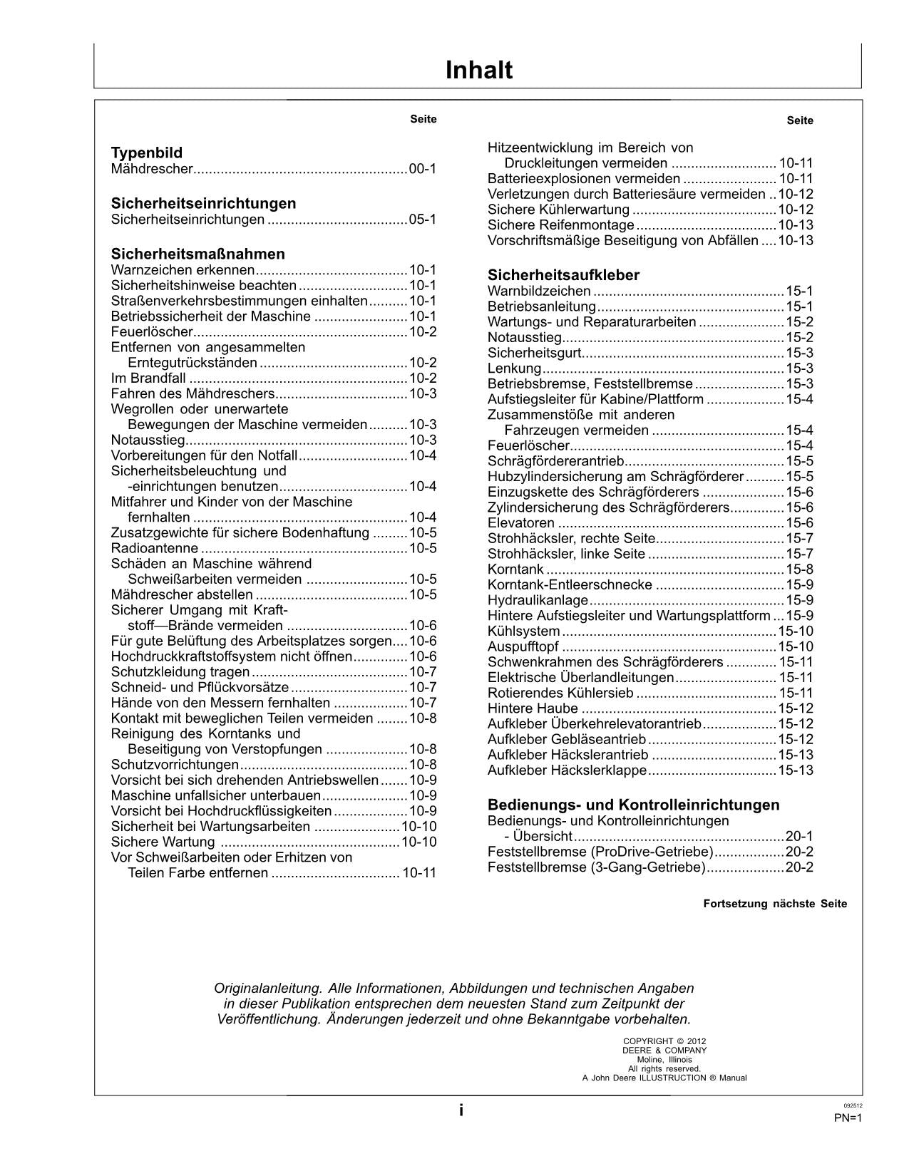 John Deere T550 T560 T660 T670 Manuel d'instructions pour modèles MY2012-MY2013