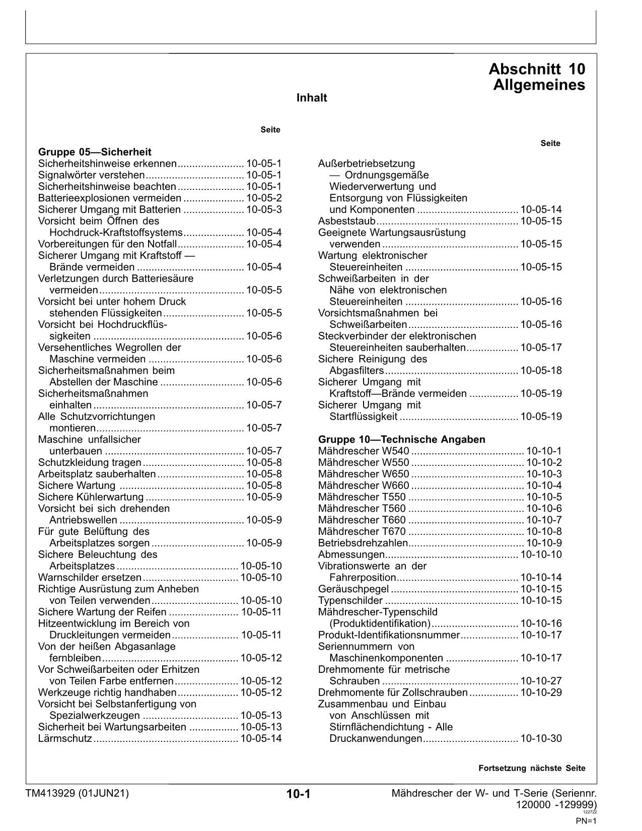 John Deere T550 T560 T660 T670 mähdrescher reparaturhandbuch #1