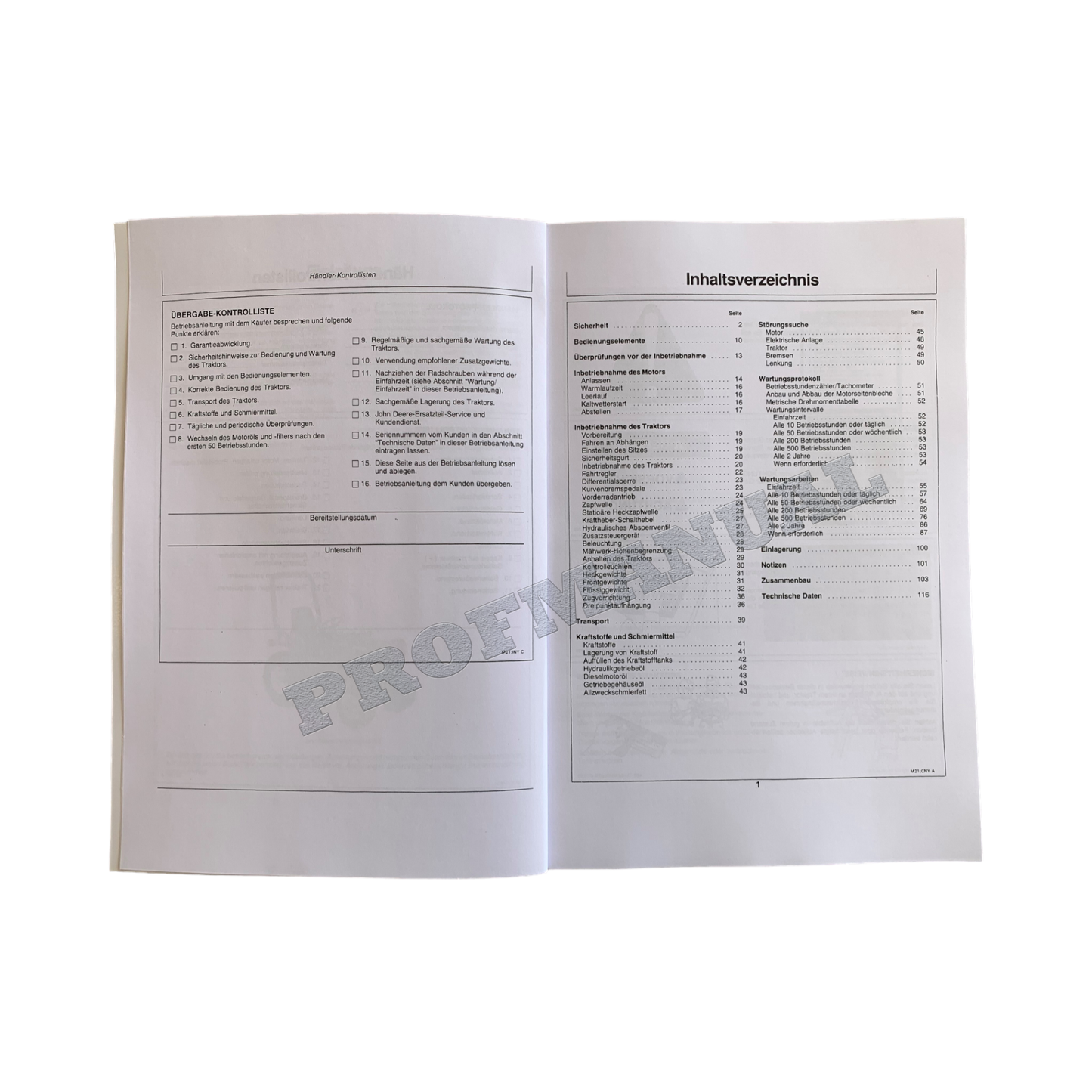 JOHN DEERE 655 855 755 TRAKTOR BETRIEBSANLEITUNG