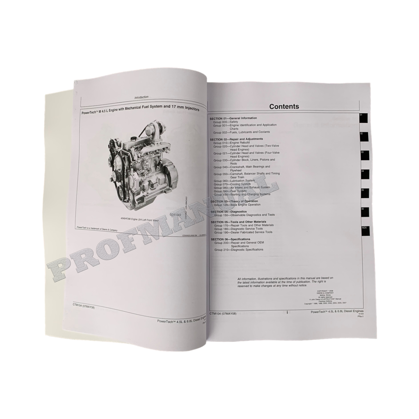 John Deere 4045 6068 4.5L 6.8L Engine Service manual Worldwide