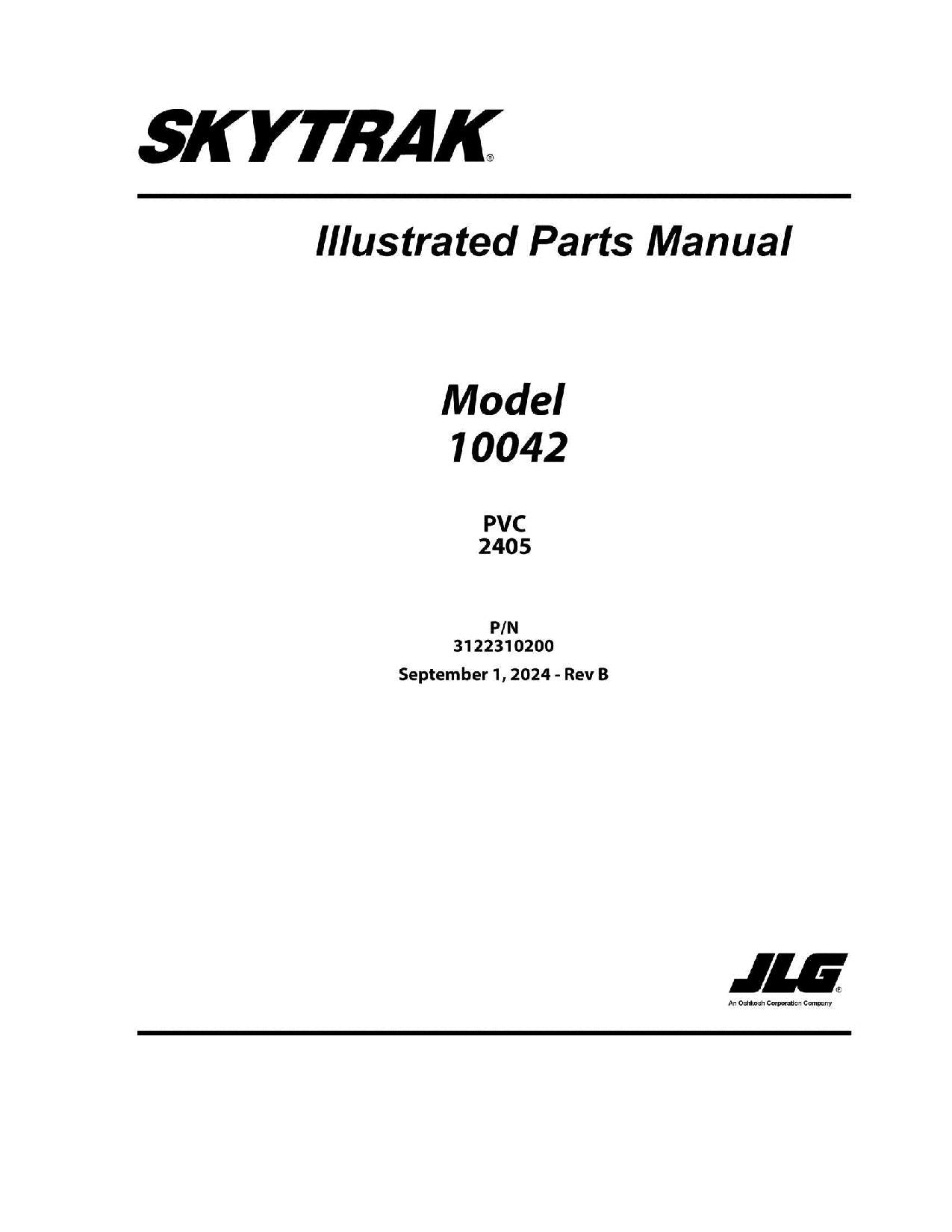 SKYTRAK 10042 Telehandler Parts Catalog Manual