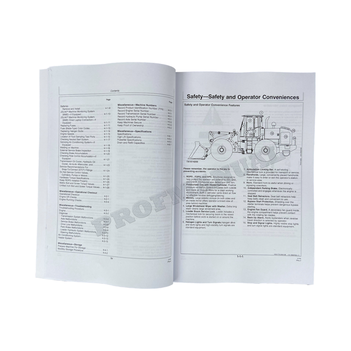 JOHN DEERE 624J LOADER OPERATORS MANUAL + !BONUS!