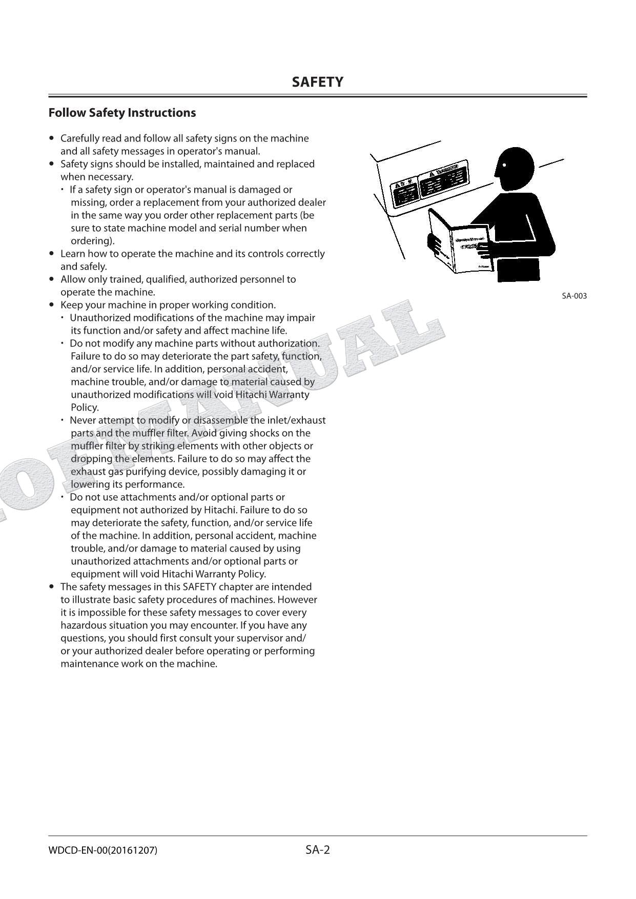 HITACHI ZX200-5G ZX200LC-5G ZX210H-5G Excavator Service Repair Workshop Manual