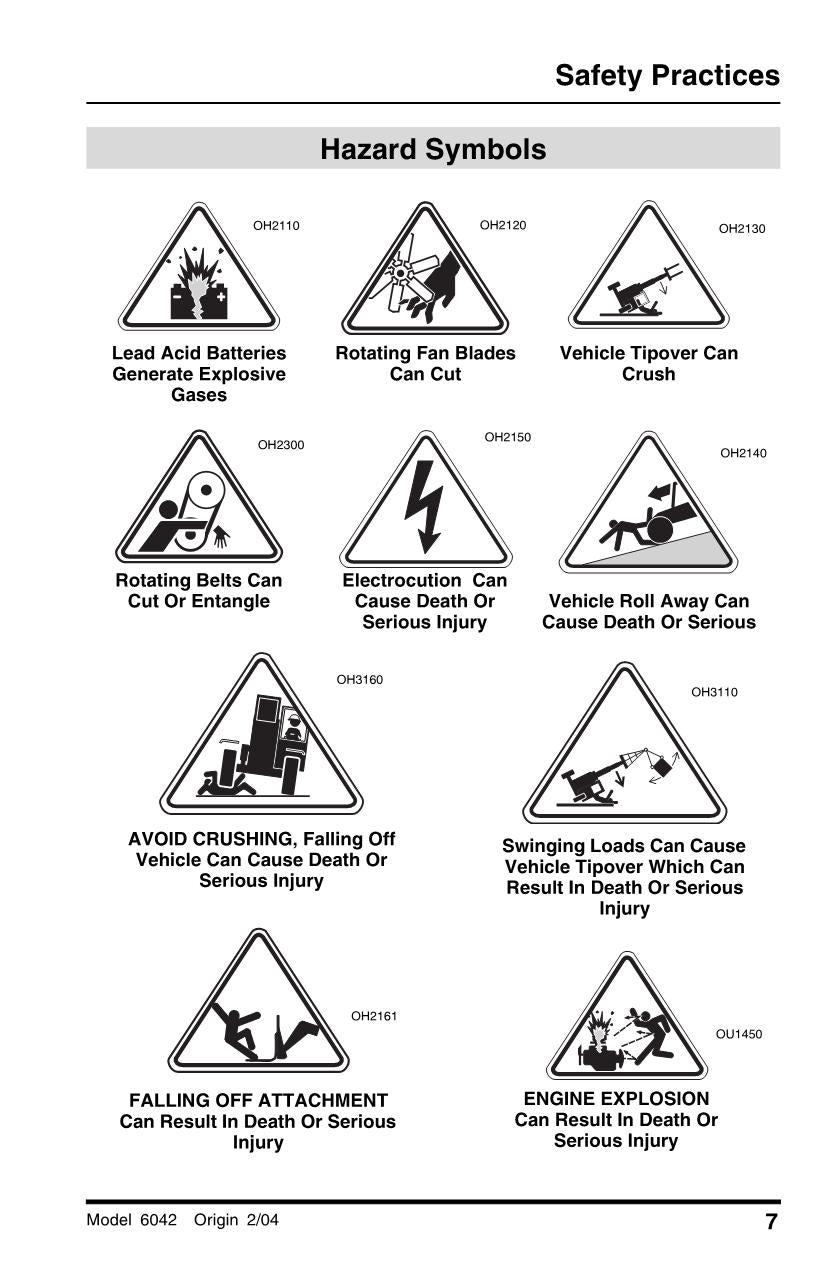 SKYTRAK 6042 Telehandler Maintenance Operation Operators Manual 3126022