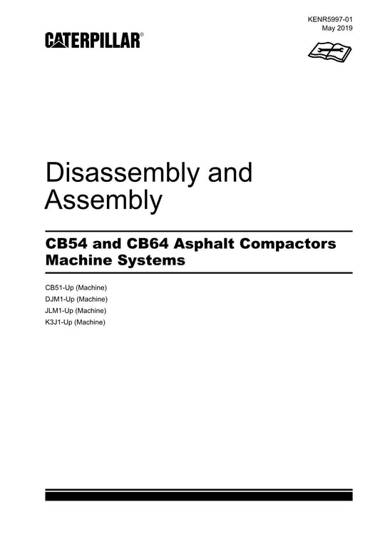 Caterpillar Cat CB54 CB64 Compactor Disassembly Assembly Service Manual