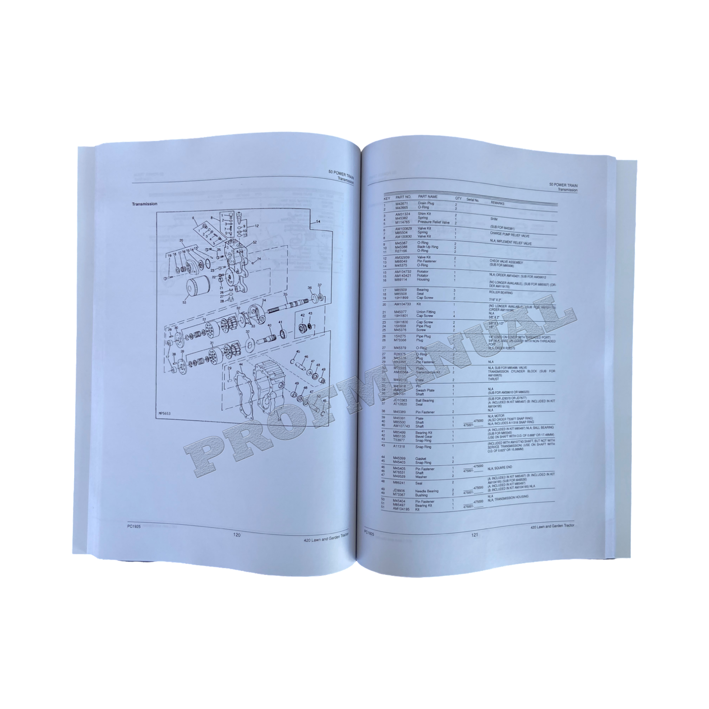 JOHN DEERE 420 TRACTOR PARTS CATALOG MANUAL